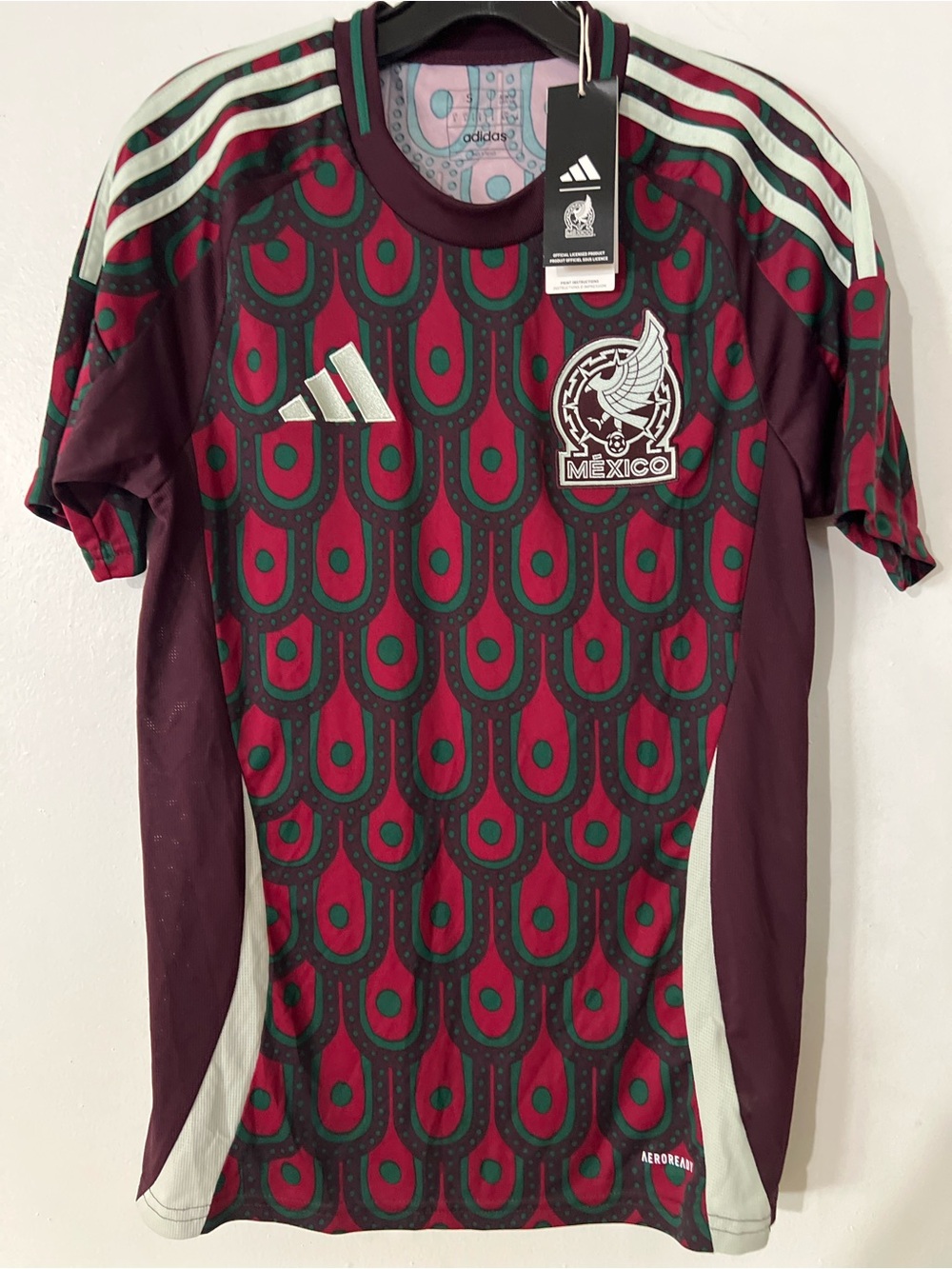 adidas Mexico Men's Jersey in Maroon, Green, White